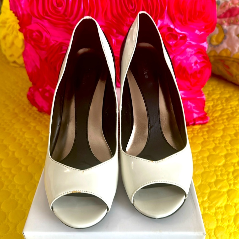 Calvin Klein peep toe pumps